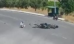 Motosiklet kazası korkuttu