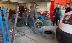 Lastikçilerde kış yoğunluğu