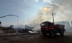 İnşaat şantiyesinde yangın çıktı