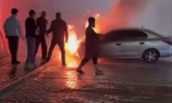 Park halindeyken yandı