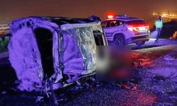 Sürücü yanarak can verdi