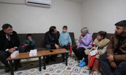 Başkandan evi yanan aileye destek