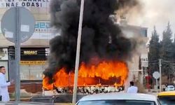 Halk otobüsü küle döndü