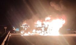 Seyir halindeyken yandı