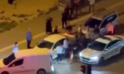 Meydan savaşını aratmayan trafik kavgası