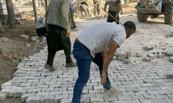 Araban’da imece usulüyle döşeme