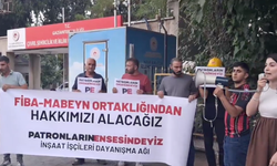Deprem konutları inşaatında işçi eylemi