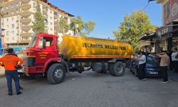 El freni çekilmeyen tanker 3 araca çarptı