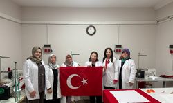 Ay yıldızı ilmek ilmek işliyorlar
