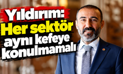 Yıldırım: Her sektör aynı kefeye konulmamalı