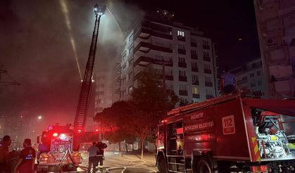 Teras katında korkutan yangın
