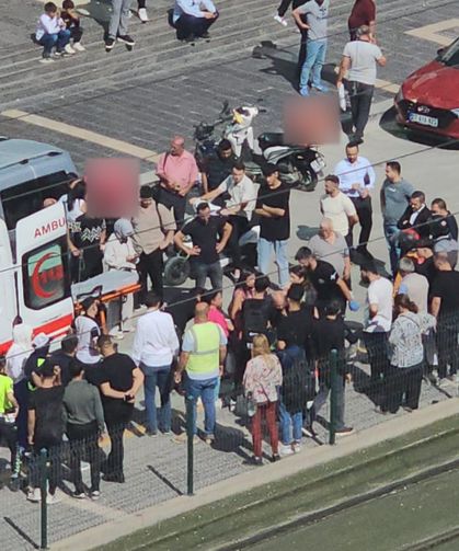 Yolun karşısına geçemedi