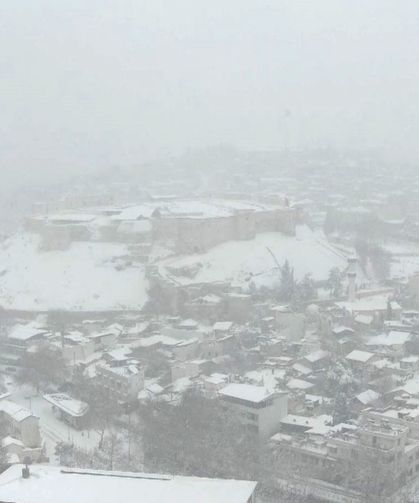 Kar manzarası havadan görüntülendi