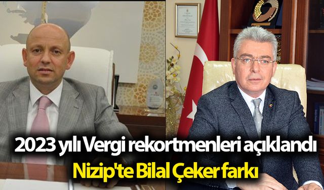 2023 yılı Vergi rekortmenleri açıklandı: Nizip'te Bilal Çeker farkı