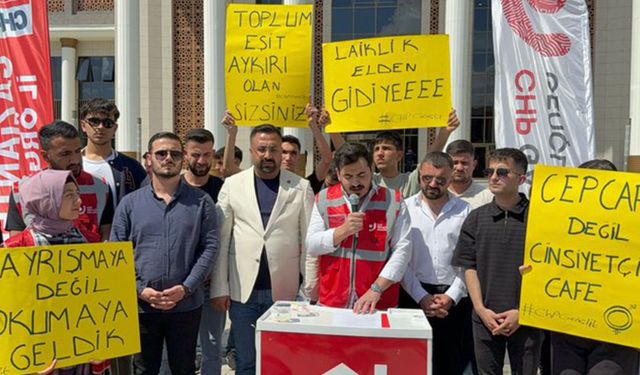 CHP’li gençlerden haremlik selamlık eylemi