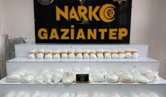 58 kilo metamfetamin ele geçirildi