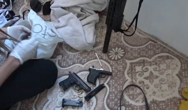 Bağ evine kaçak silah operasyon