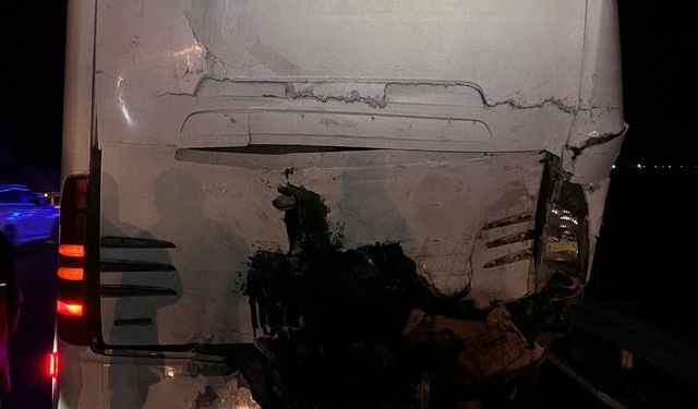 Otoyolda korkutan kaza