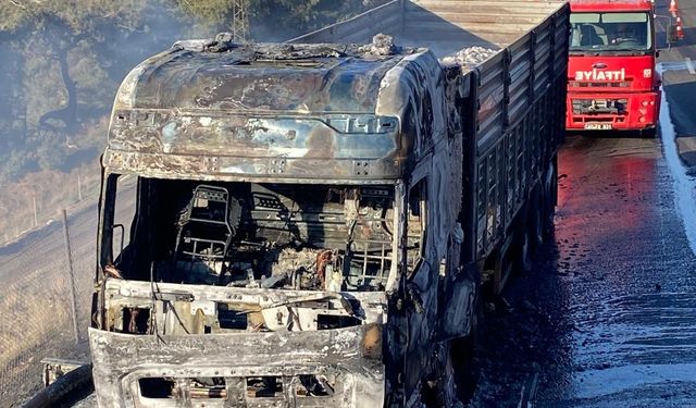 Tırda çıkan yangın söndürüldü