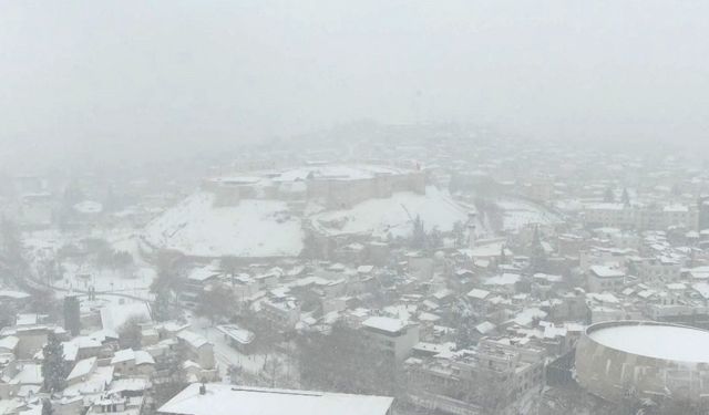 Kar manzarası havadan görüntülendi