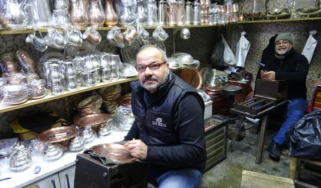 42 yıldır bakır işliyorlar