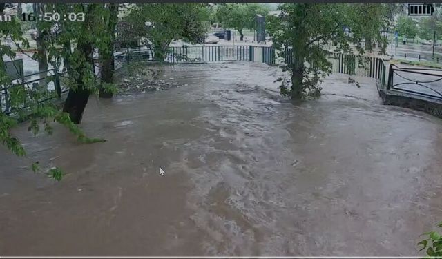 Alleben deresi taştı GASKİ uyardı