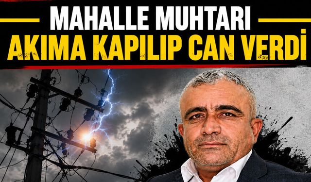 Mahalle muhtarı akıma kapılıp can verdi