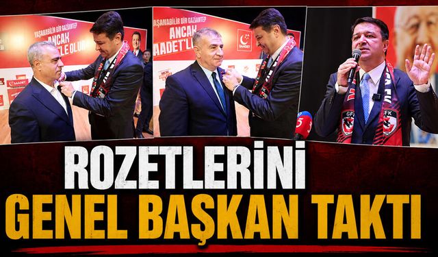 Rozetlerini genel başkan taktı