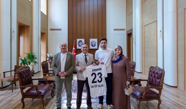 Tayyip Talha’dan Vali Çeber’e ziyaret
