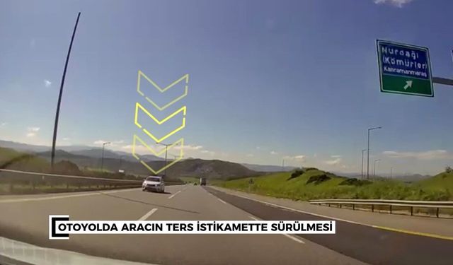 Ters yönde ilerleyen sürücüye ceza