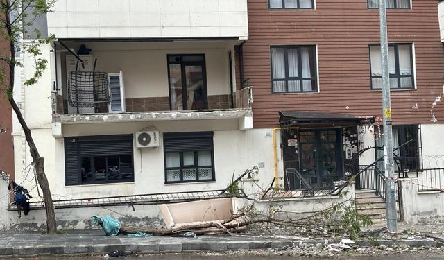 Gaziantep'i fırtına yıkıp, geçti
