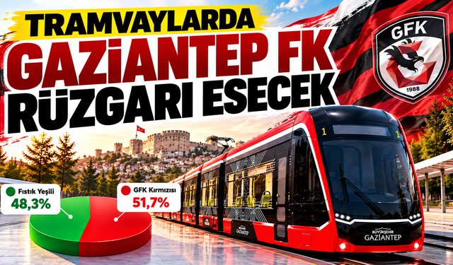 Tramvaylarda Gaziantep FK rüzgarı esecek