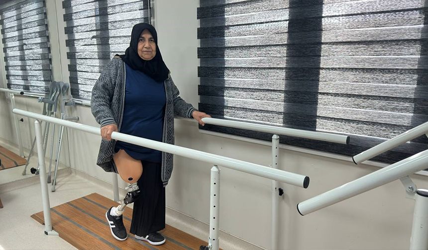 Protez bacağına Gaziantep’te kavuştu