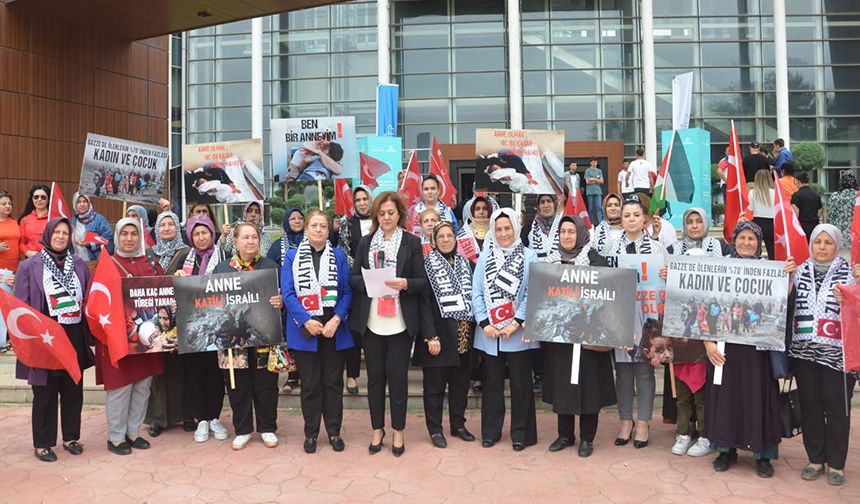 AK Partili kadınlar Gazze için seslendi