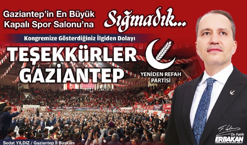 Teşekkürler Gaziantep