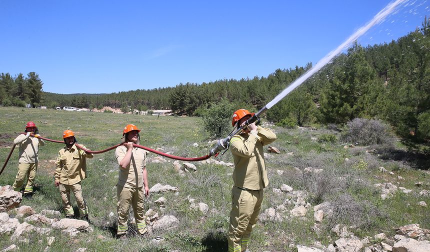 Orman müdürlüğünden yangın tatbikatı