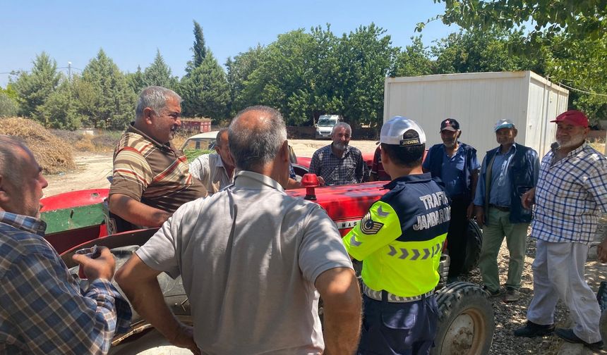 Trafik jandarmasından güvenli tarım eğitimi