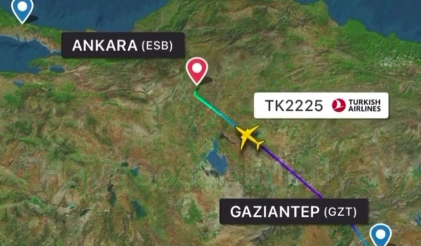 Uçakta yangın paniği