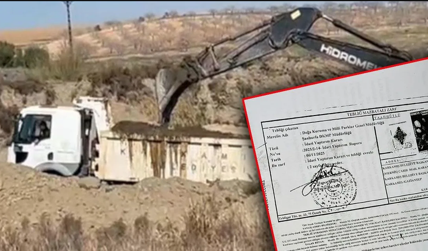 Karkamış belediyesin kaçak kum cezası