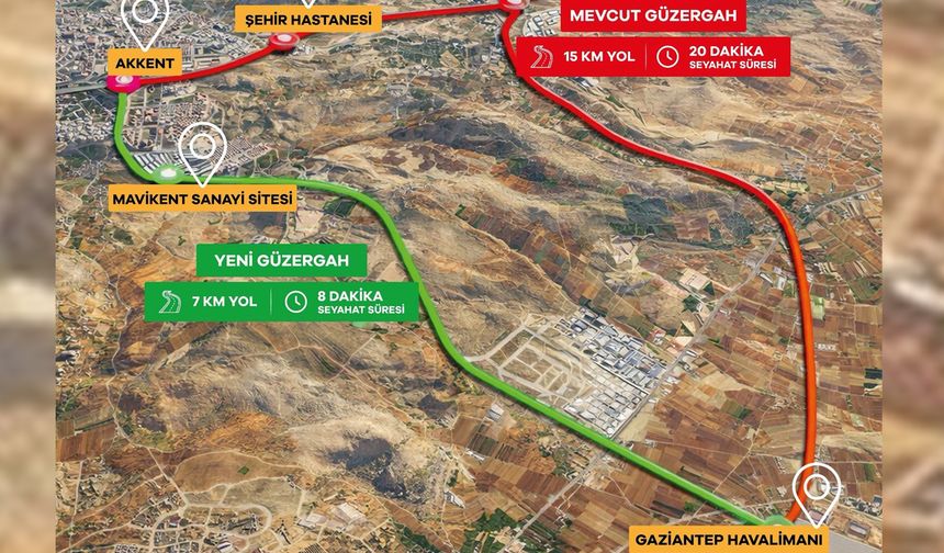 Gaziantep’te Havalimanı Ulaşımına Yeni Güzergah