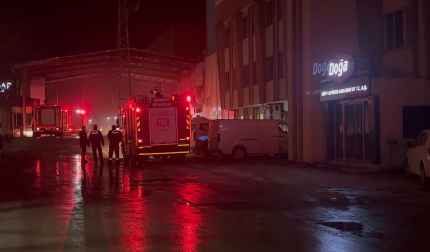 Makarna fabrikasında korkutan yangın