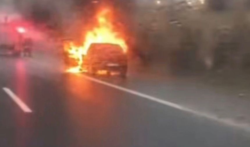 Seyir halindeyken yandı