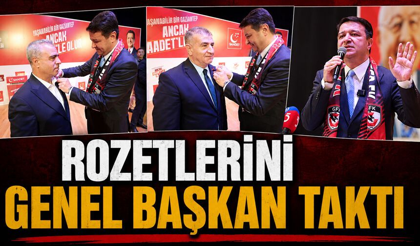 Rozetlerini genel başkan taktı