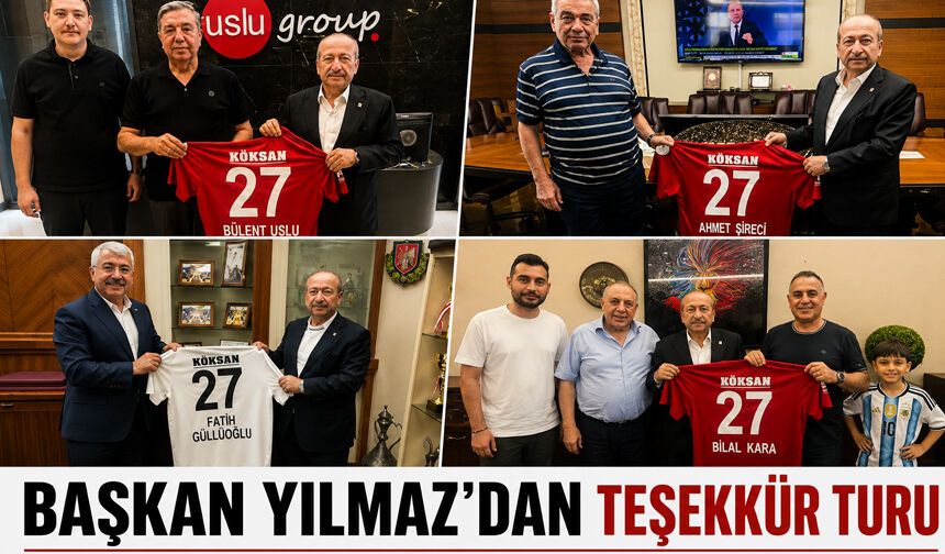 Başkan Yılmaz’dan teşekkür turu