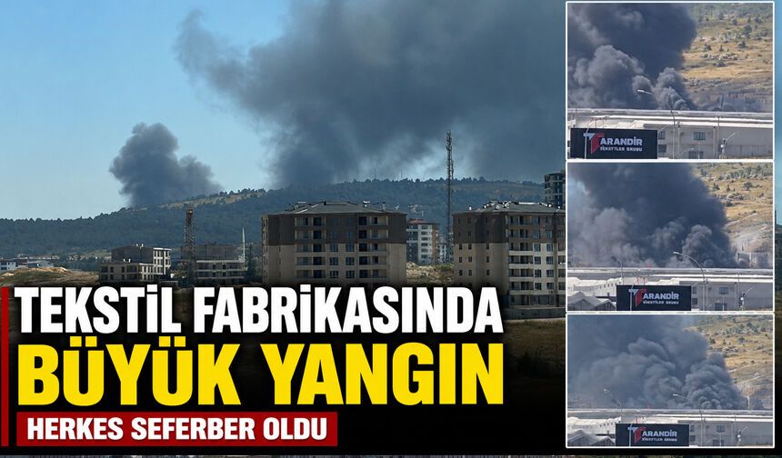 Tekstil fabrikasında büyük yangın