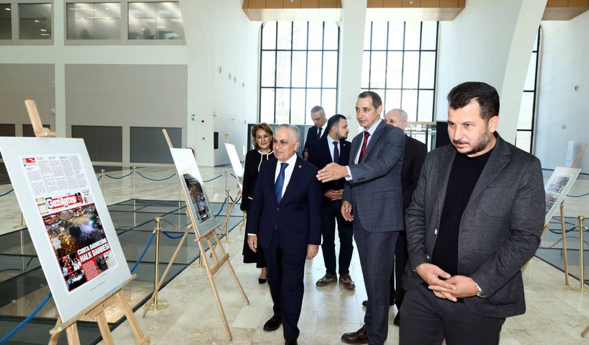 15 Temmuz manşetleri sergisi açıldı