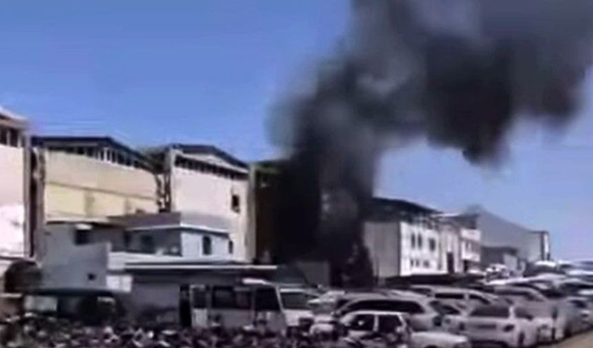 Gaziantep'te iş yerinde yangın paniği