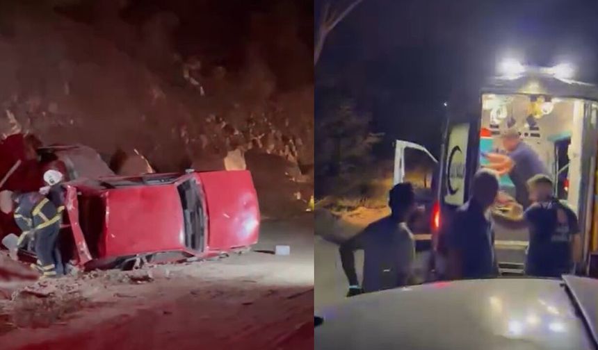 Yol vermek isterken uçuruma yuvarlandı
