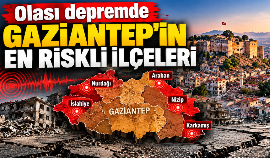 Olası depremde Gaziantep'in en riskli ilçeleri