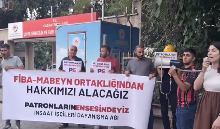 Deprem konutları inşaatında işçi eylemi